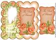 Peach Rose Arch Best of Friends 8in Scallop Topper