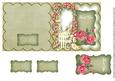 Olive Rose Arch Thank You 5in Folded Card with Topper