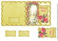 Lemon Rose Arch Birthday Wishe 5in Folded Card with Topper
