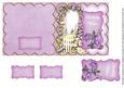 Lilac Rose Arch Birthday Wishe 5in Folded Card with Topper