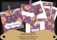Purple Flora Happy Birthday Vintage Pocket Pull Kit