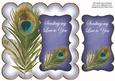 Dark Blue Peacock Sending Love 8in Scallop Topper
