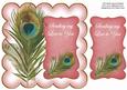 Pink Peacock Sending Love 8in Scallop Topper