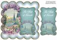 Teal Lavender View Best of Friends 8in Scallop Topper