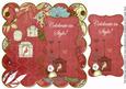 Dark Red Birdcage Celebrate in Style 8in Scallop Topper