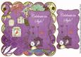 Purple Birdcage Celebrate in Style 8in Scallop Topper
