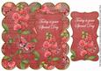 Dark Red Sweetpea Special Day 8in Scallop Topper