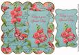 Teal Sweetpea Special Day 8in Scallop Topper