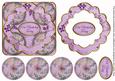 Lilac Oriental Fern 21st Birthday 3D Rosette Topper