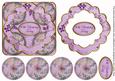 Lilac Oriental Fern 90th Birthday 3D Rosette Topper
