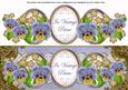 Blue Pansy in Vintage Prime Large Dl Step by Step
