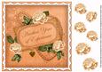 Peach Rose Year of Experience 8in Decoupage Topper