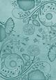 Dusky Teal Retro Floral A4 Backing Paper