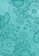 Teal Retro Floral A4 Backing Paper
