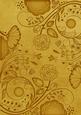 Gold Retro Floral A4 Backing Paper