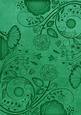 Dark Green Retro Floral A4 Backing Paper
