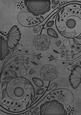 Black Retro Floral A4 Backing Paper