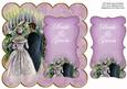 Lilac Happy Couple Bride & Groom 8in Scallop Topper