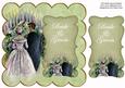 Olive Happy Couple Bride & Groom 8in Scallop Topper