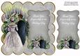 Silver Happy Couple Thanks for Help 8in Scallop Topper