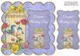 Blue Lovebirds Your Wedding Day 8in Scallop Topper