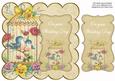 Cream Lovebirds Your Wedding Day 8in Scallop Topper