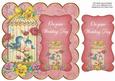Pink Lovebirds Your Wedding Day 8in Scallop Topper