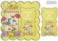 Lemon Lovebirds Bride & Groom 8in Scallop Topper