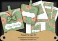 Mid Green Flora Happy Birthday Vintage Pocket Pull Card Kit