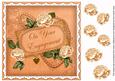 Peach Rose Your Engagement 8in Decoupage Topper