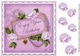 Lilac Rose Enjoy Birthday 8in Decoupage Topper