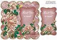 Pink Oriental Lotus Thank You 8in Scallop Topper