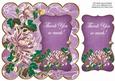 Purple Oriental Lotus Thank You 8in Scallop Topper