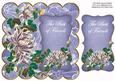 Blue Oriental Lotus Best Friends 8in Scallop Topper