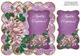 Purple Oriental Lotus Aged to Perfection 8in Scallop Topper