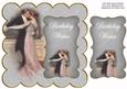 Silver Dancing Couple Birthday Wishes 8in Scallop Topper