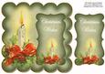 Olive Candle Christmas Wishes 8in Scallop Topper
