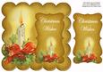 Gold Candle Christmas Wishes 8in Scallop Topper