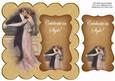 Dancing Couple Gold Celebrate in Style 8in Scallop Topper