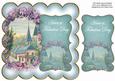 Teal Lavender View Fabulous Day 8in Scallop Topper