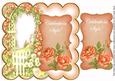 Peach Rose Arch Celebrate in Style 8in Scallop Topper