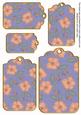 Blue Flora Colour 7x5 Cut and Fold Card