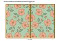 Mint Green Flora Colour 7x5 Cut and Fold Card