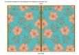 Teal Flora Colour 7x5 Cut and Fold Card