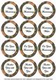Black Flora Colour Anniversary Mix Sentiment Round Toppers