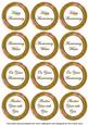 Gold Flora Colour Anniversary Mix Sentiment Round Toppers