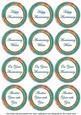 Teal Flora Colour Anniversary Mix Sentiment Round Toppers