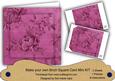 Cerise Rose Wallpaper 8in DIY Folded Card Mini Kit