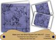 Dark Blue Rose Wallpaper 8in DIY Folded Card Mini Kit