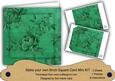Dark Green Rose Wallpaper 8in DIY Folded Card Mini Kit